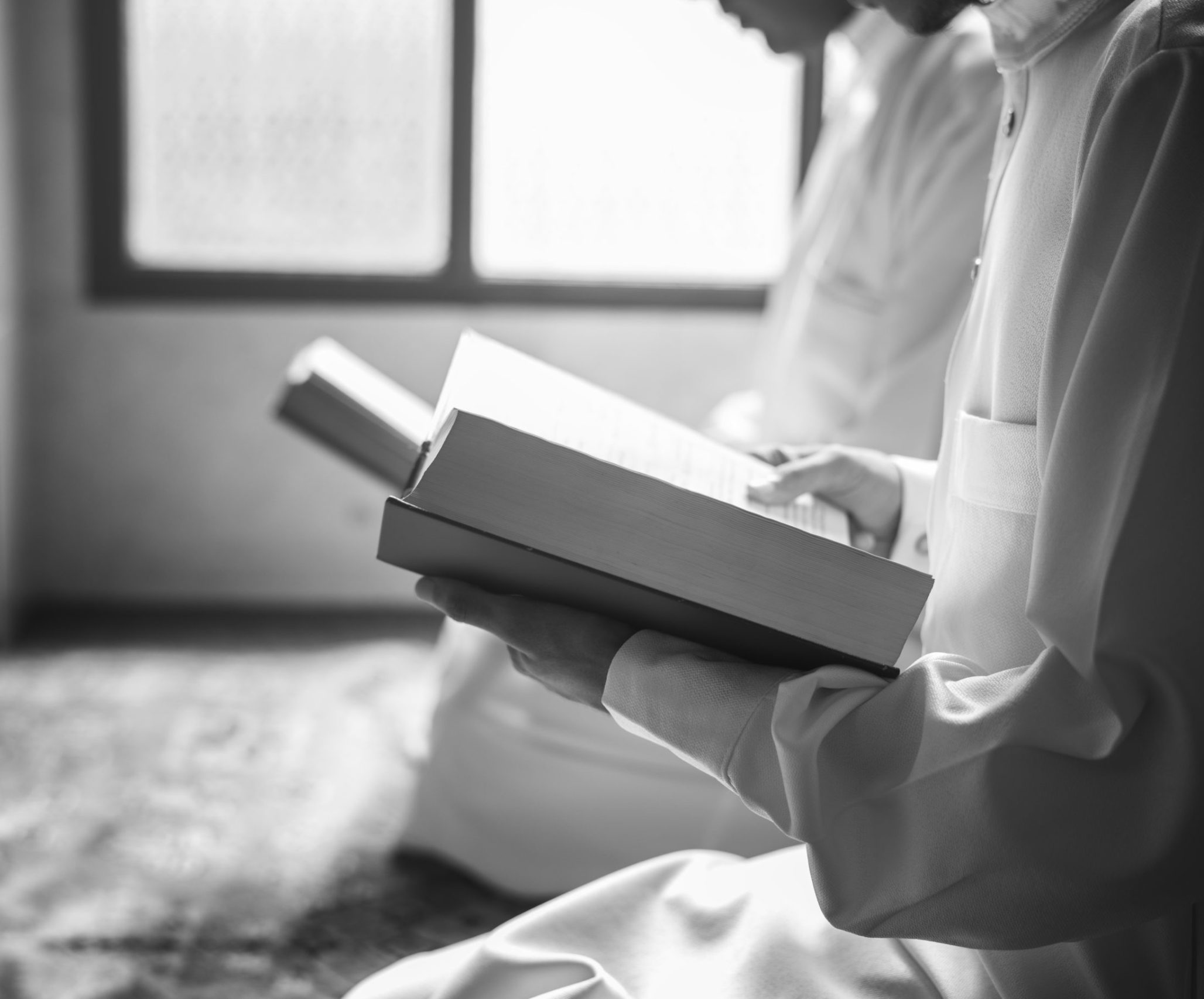 Muslims reading from the quran
